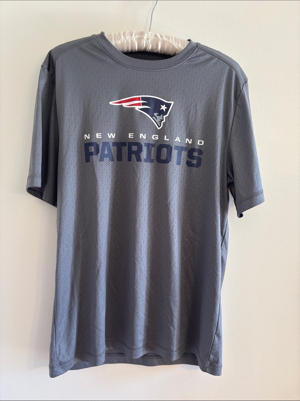 NFL New England Patriots Gray Performance Tee with Logo
